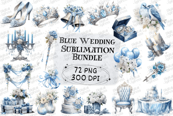 Blue Wedding Clipart: Designing Elegant Moments