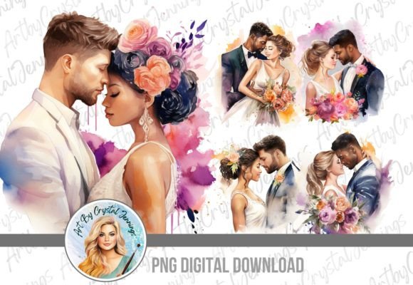 Celebrate Love in Full Bloom: Floral Interracial Couple Designs