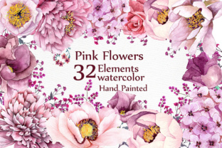 Elegant Pink Watercolor Florals for Wedding & Design Projects