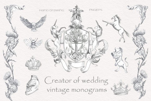 Elegant Vintage Monograms for Timeless Wedding Design