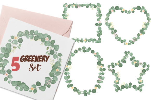Nursery and Wedding Greenery Set: Fresh Design Elements