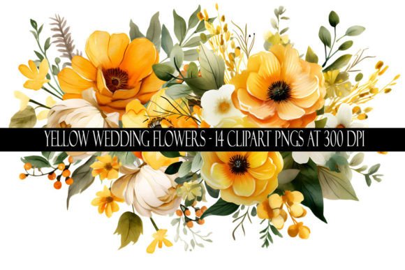 Sunny Designs: A Closer Look at Yellow Wedding Flower Clipart