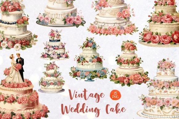 Timeless Elegance: Using Vintage Wedding Cake Clipart in Your Designs