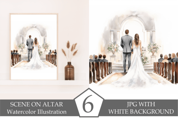 Watercolor Marriage Clipart: Infuse Wedding Day Designs with Romance