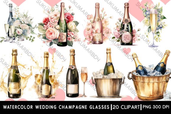 Watercolor Wedding Champagne Glasses: A Toast to Elegant Design