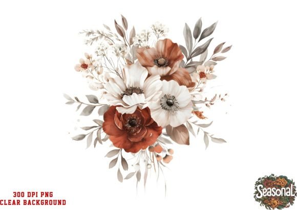 Watercolor Wedding Flower Bouquet: A Design Asset for Every Season