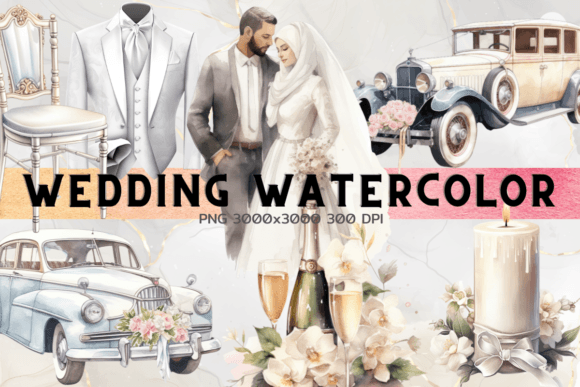 Wedding Clipart: Versatile Bride and Groom Designs for Every Project